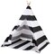 Black &#x26; white Tent Indian Teepee Playhouse Foldable Kids Play Tent